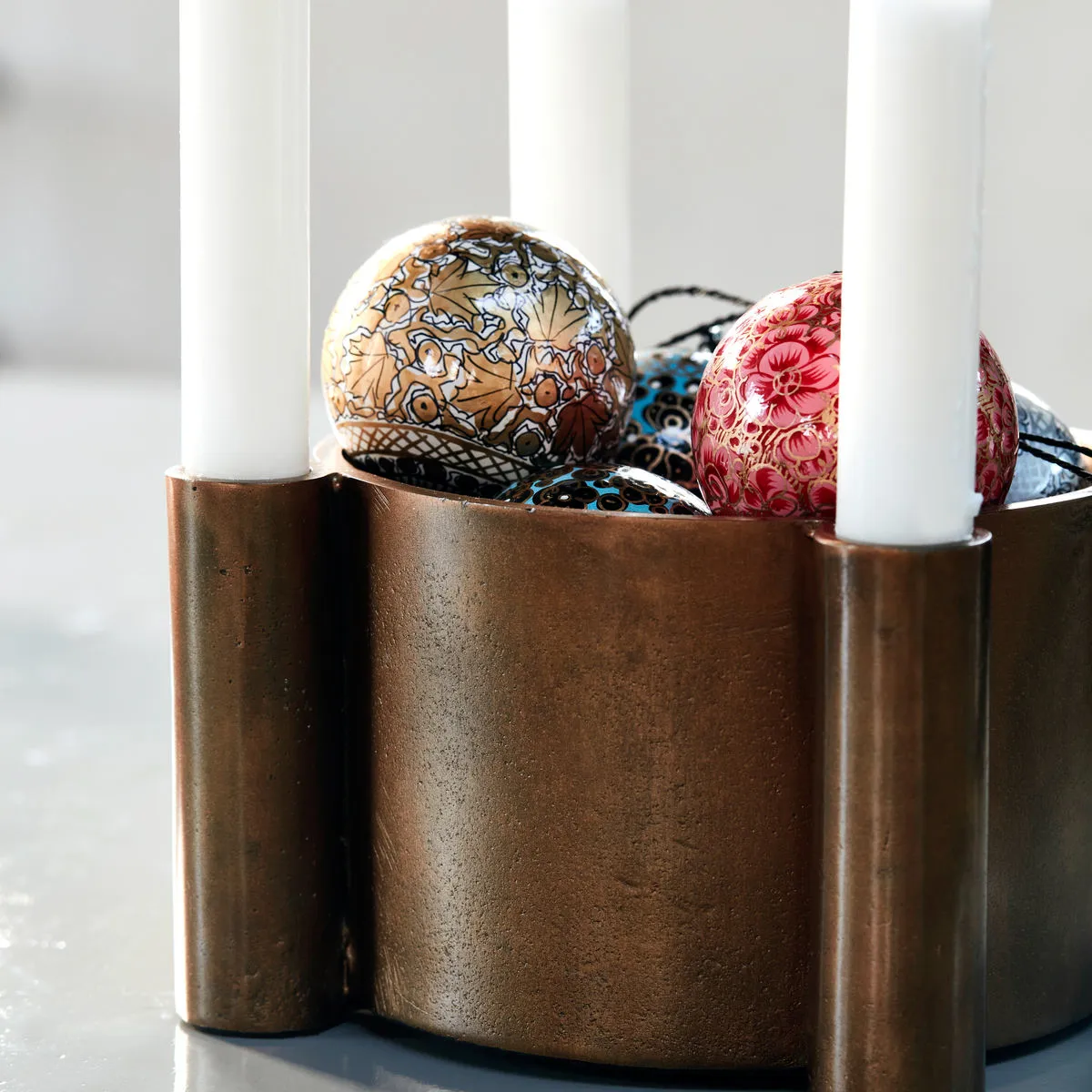 Four adventskandelaar, Antiek messing House Doctor