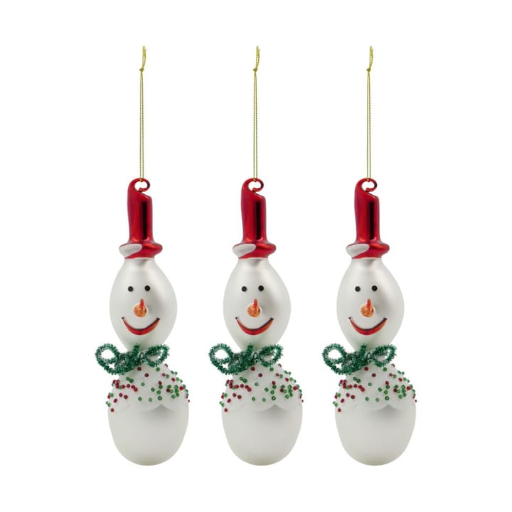 Frosty kerstboomhangers 15,9 cm 3-pack, Wit House Doctor