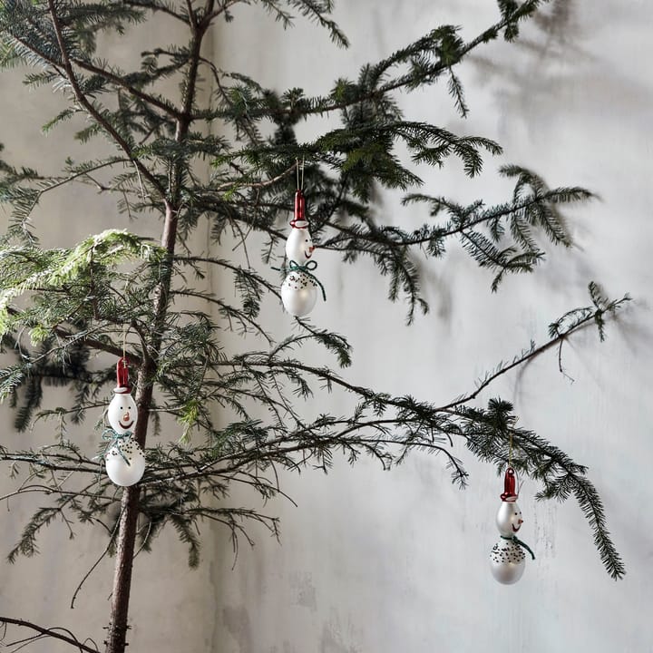 Frosty kerstboomhangers 15,9 cm 3-pack, Wit House Doctor
