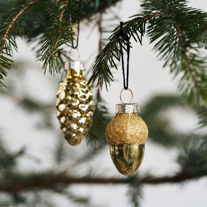 Glint kerstboomhangers 5,8 cm 6-pack, Goud House Doctor