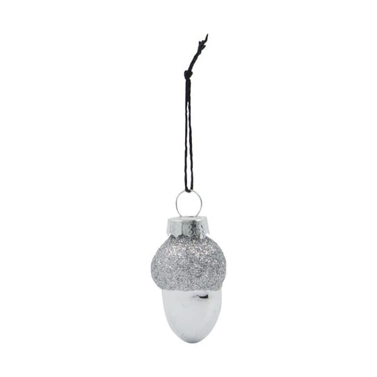 Glint kerstboomhangers 5,8 cm 6-pack, Zilver House Doctor