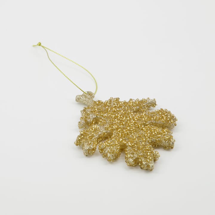 Gliz kerstboomhangers 10,5 cm 3-pack, Goudglitter House Doctor