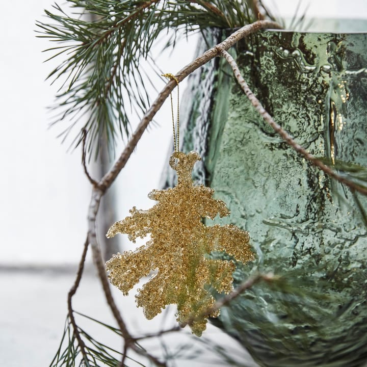 Gliz kerstboomhangers 10,5 cm 3-pack, Goudglitter House Doctor