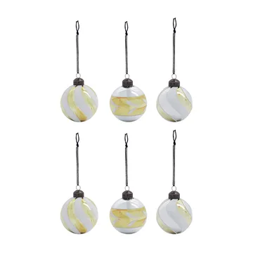 Glowi kerstbal Ø6 cm 6-pack - Goud - House Doctor