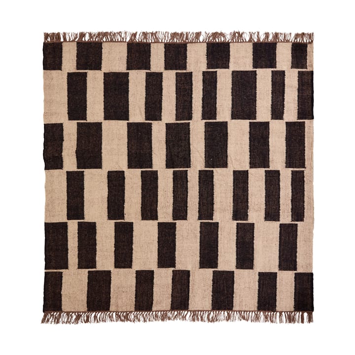 Graph vloerkleed - Zwart-naturel, 180x180 cm - House Doctor