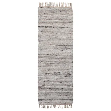 Hafi vloerkleed 80x200 cm - Grijs-bruin - House Doctor