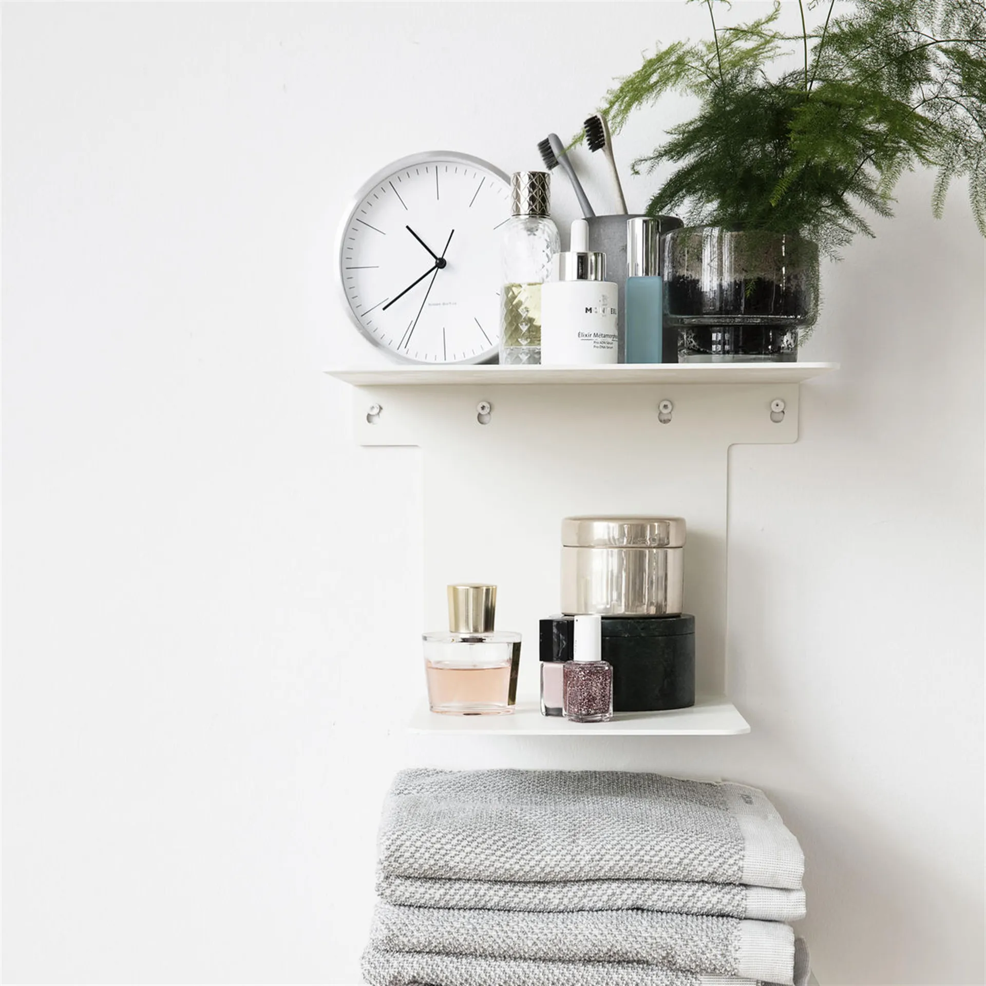 Hannah tafelklok 15 cm., zilver House Doctor