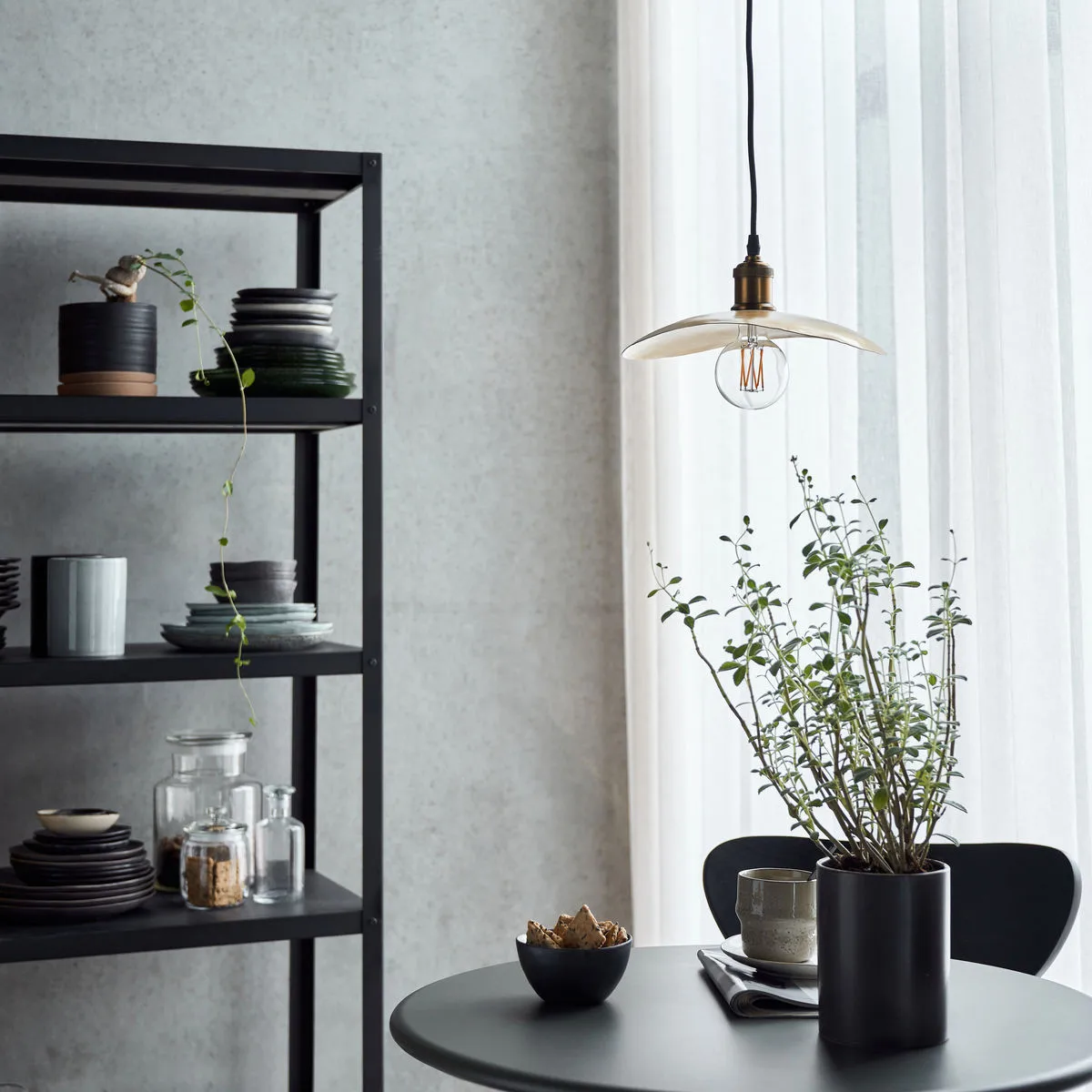 Hatt lampenkap 28,5x30 cm, Antiek messing House Doctor