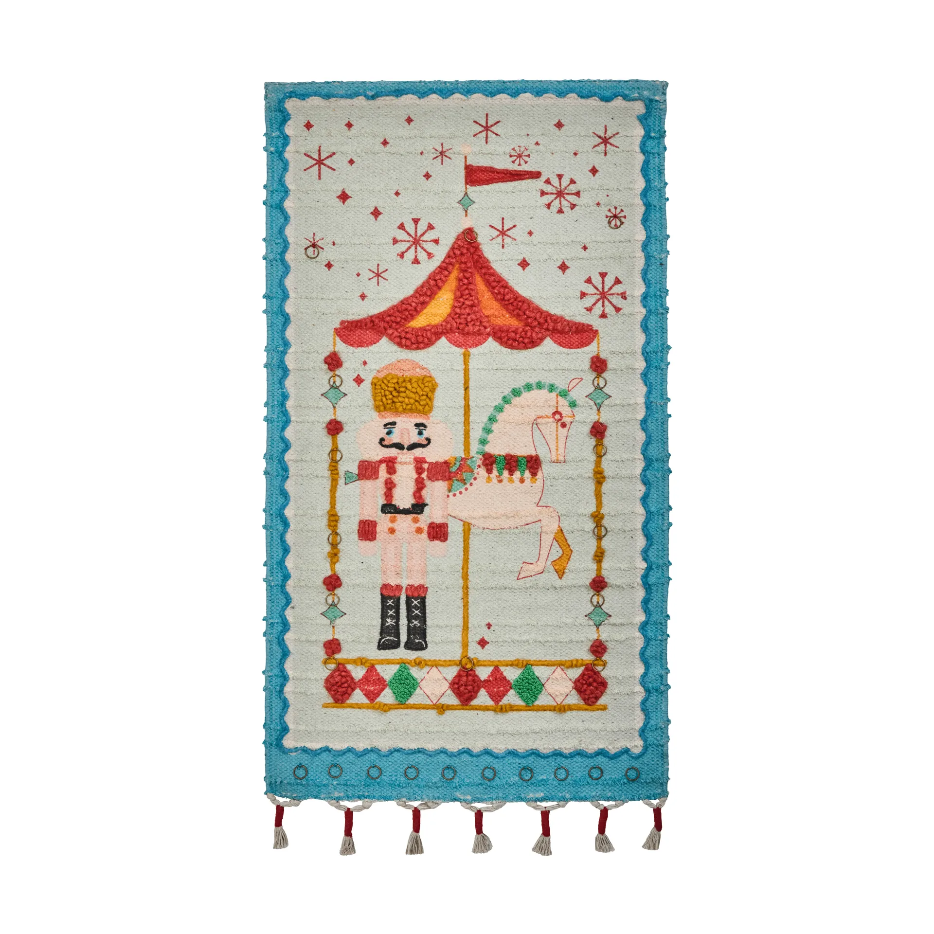 Horse adventskalender, Dieprood, 50x90 cm House Doctor