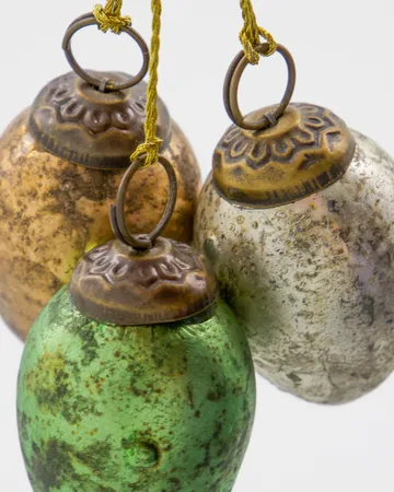 House Doctor egg paasornamenten 12-delig - Groen, roze, off-white - House Doctor