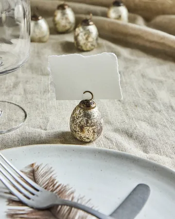 House Doctor houder voor plaatskaartjes 6-pack - Zilverkleurige afwerking - House Doctor