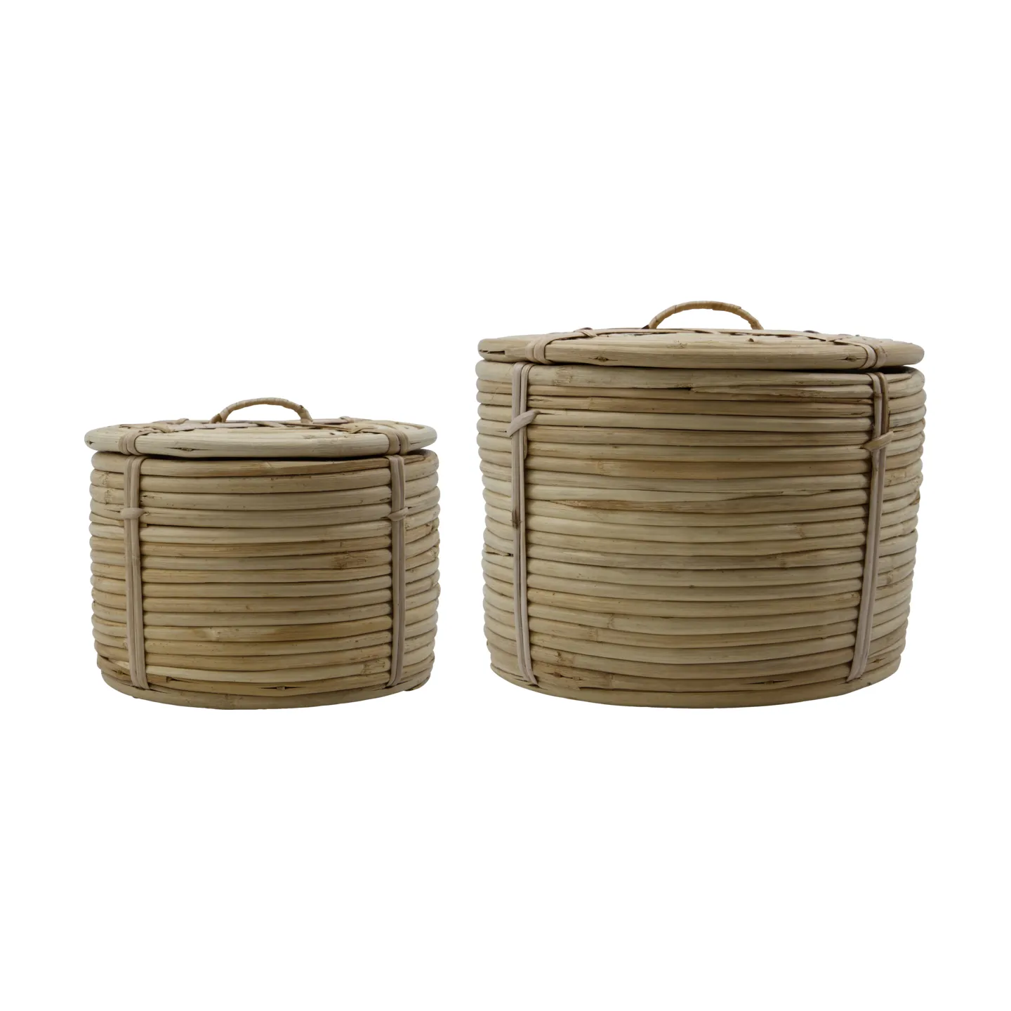 House doctor mand met deksel 2-delig, Natuur House Doctor