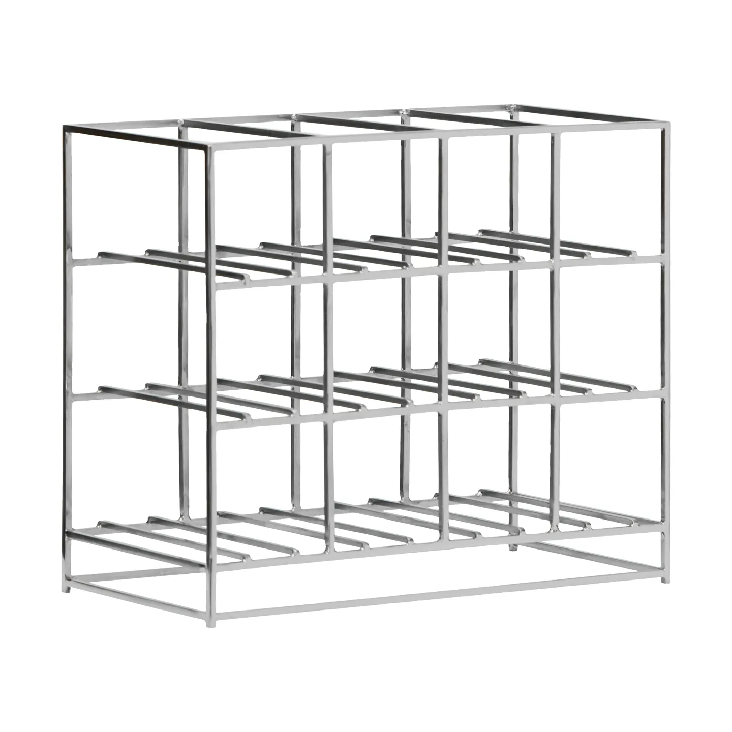 House Doctor wijnrek 12 flessen 41x35 cm, Zilverkleurige afwerking House Doctor