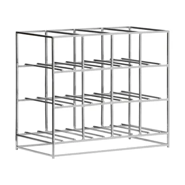 House Doctor wijnrek 12 flessen 41x35 cm - Zilverkleurige afwerking - House Doctor