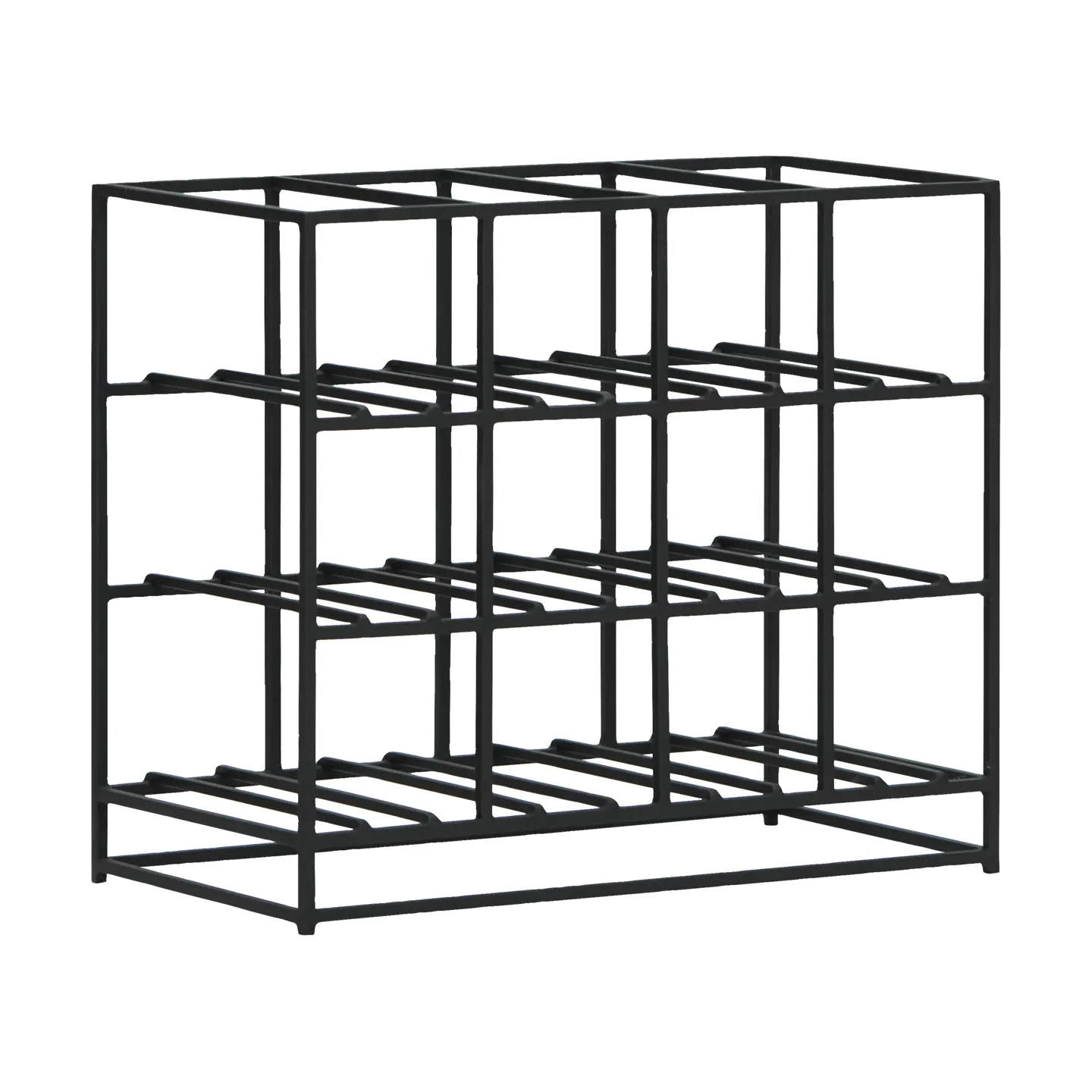 House Doctor wijnrek 12 flessen 41x35 cm, Zwart House Doctor