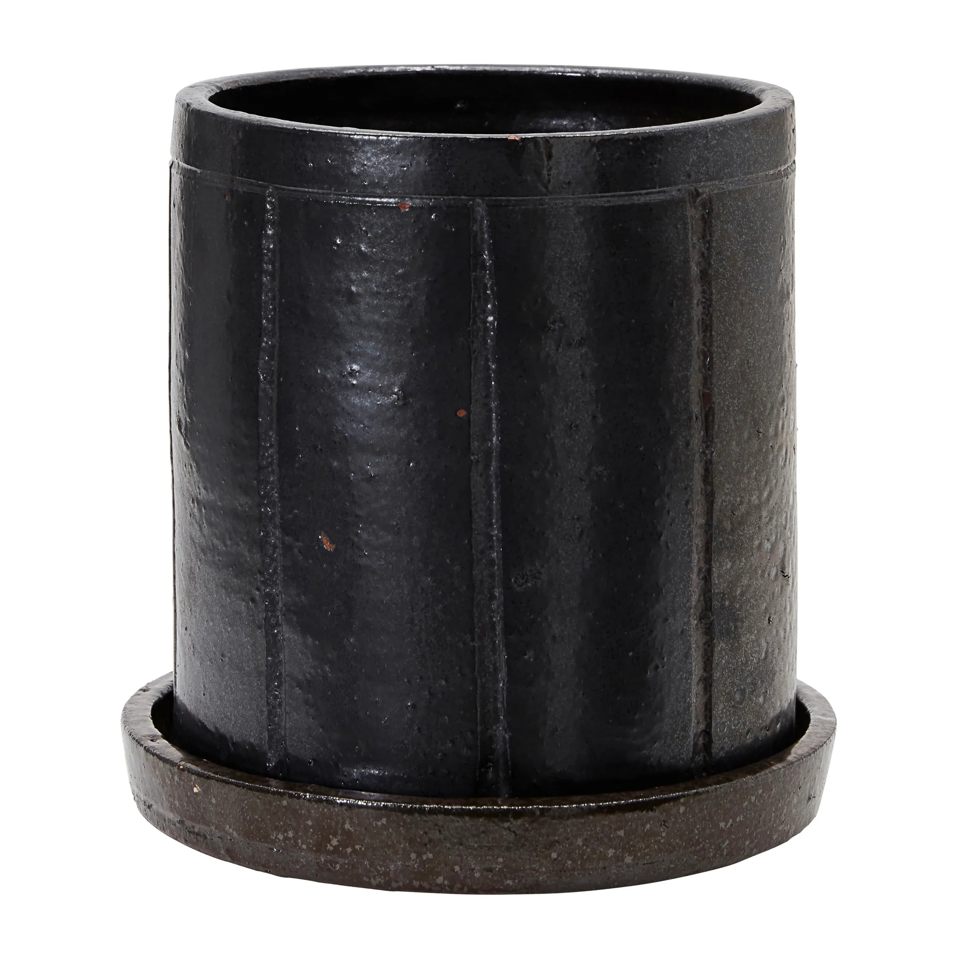 Julian bloempot met schotel Ø22 cm, Bruin House Doctor