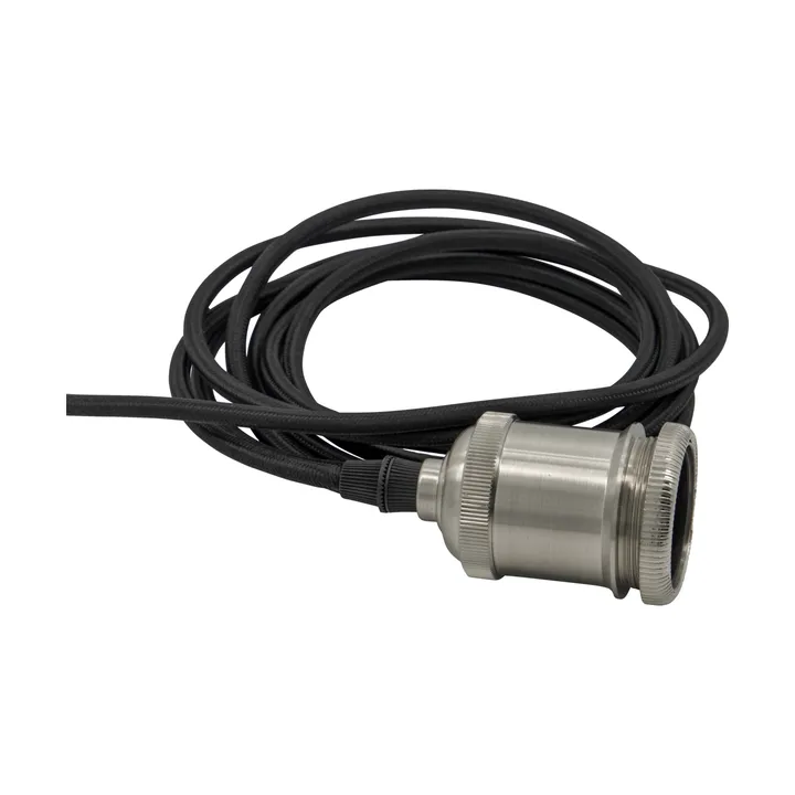 Kabel met E27-fitting - Zilverkleurige afwerking - House Doctor