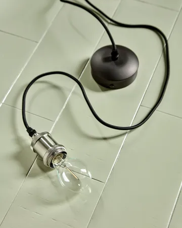 Kabel met E27-fitting - Zilverkleurige afwerking - House Doctor