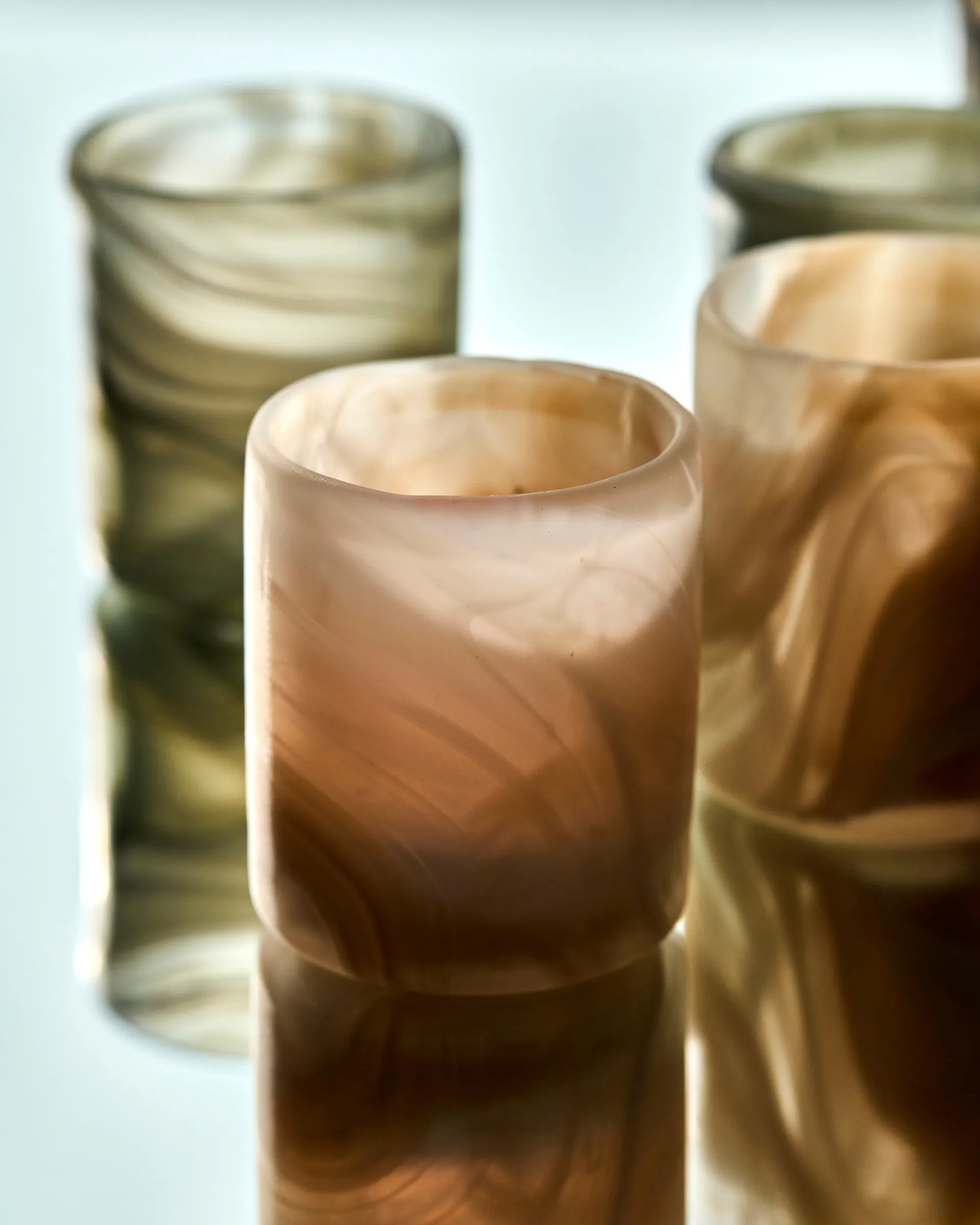 Kae theelichthouder Ø7x8 cm, Beige House Doctor