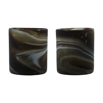 Kae theelichthouder Ø7x8 cm - Bruin - House Doctor