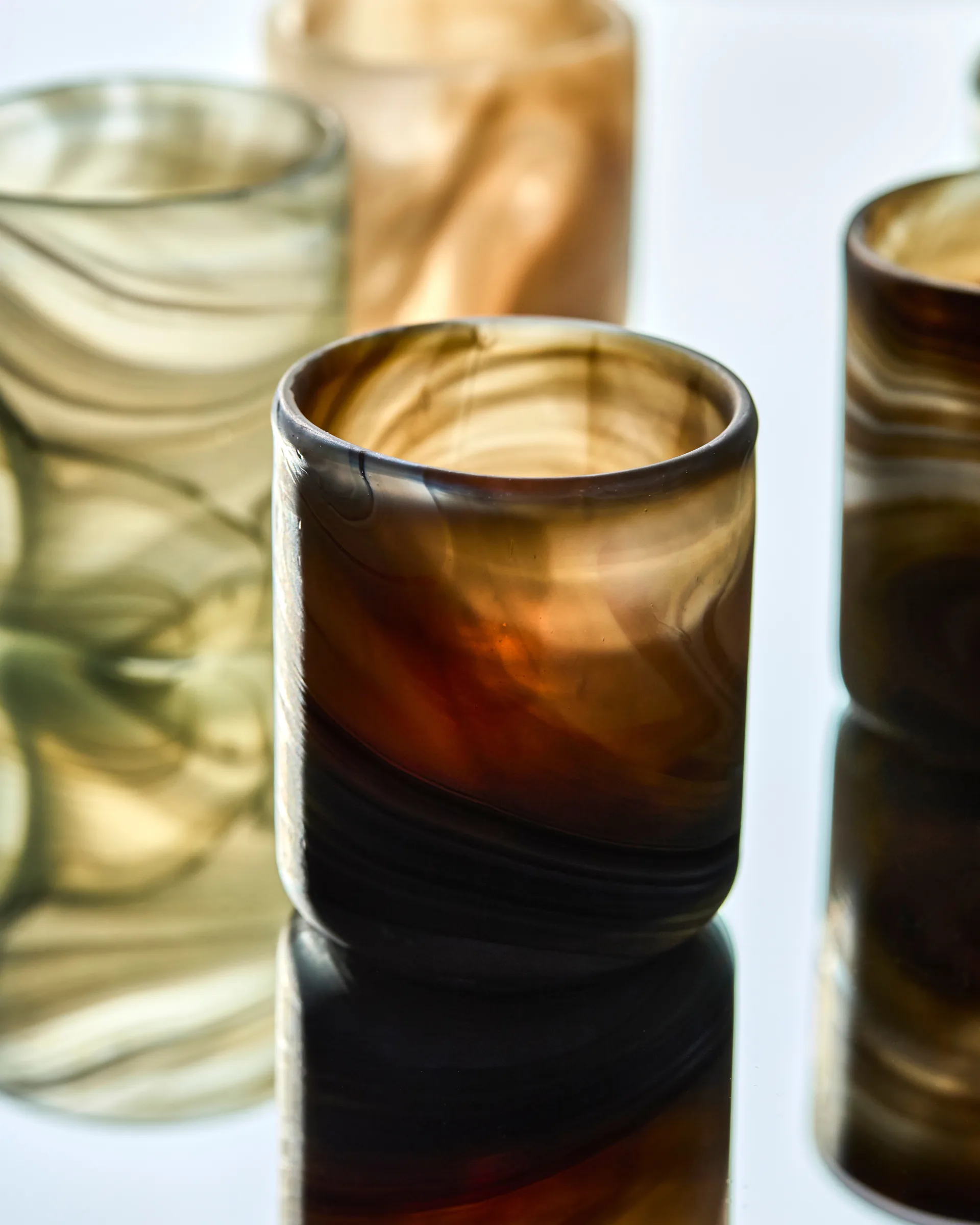 Kae theelichthouder Ø7x8 cm, Bruin House Doctor