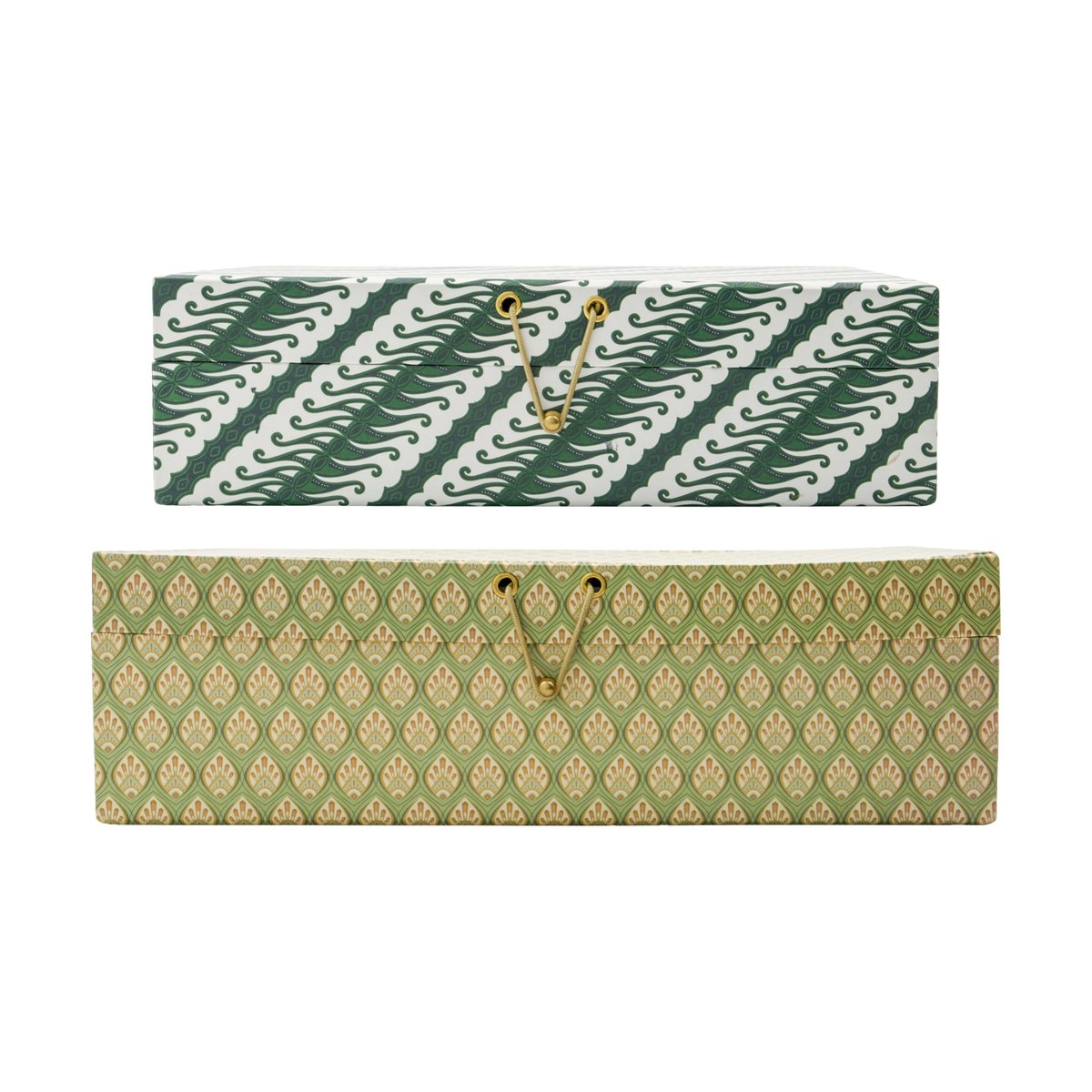 House Doctor Keep opbergdozen khaki-groen 2-delig | Scandinavisch Interieur | Dozen & boxen | Groen
