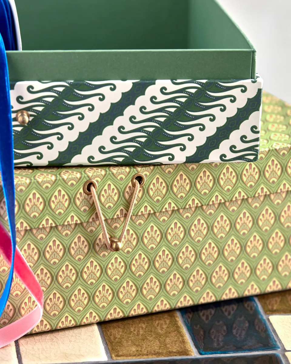 Keep opbergdozen khaki-groen, 2-delig House Doctor