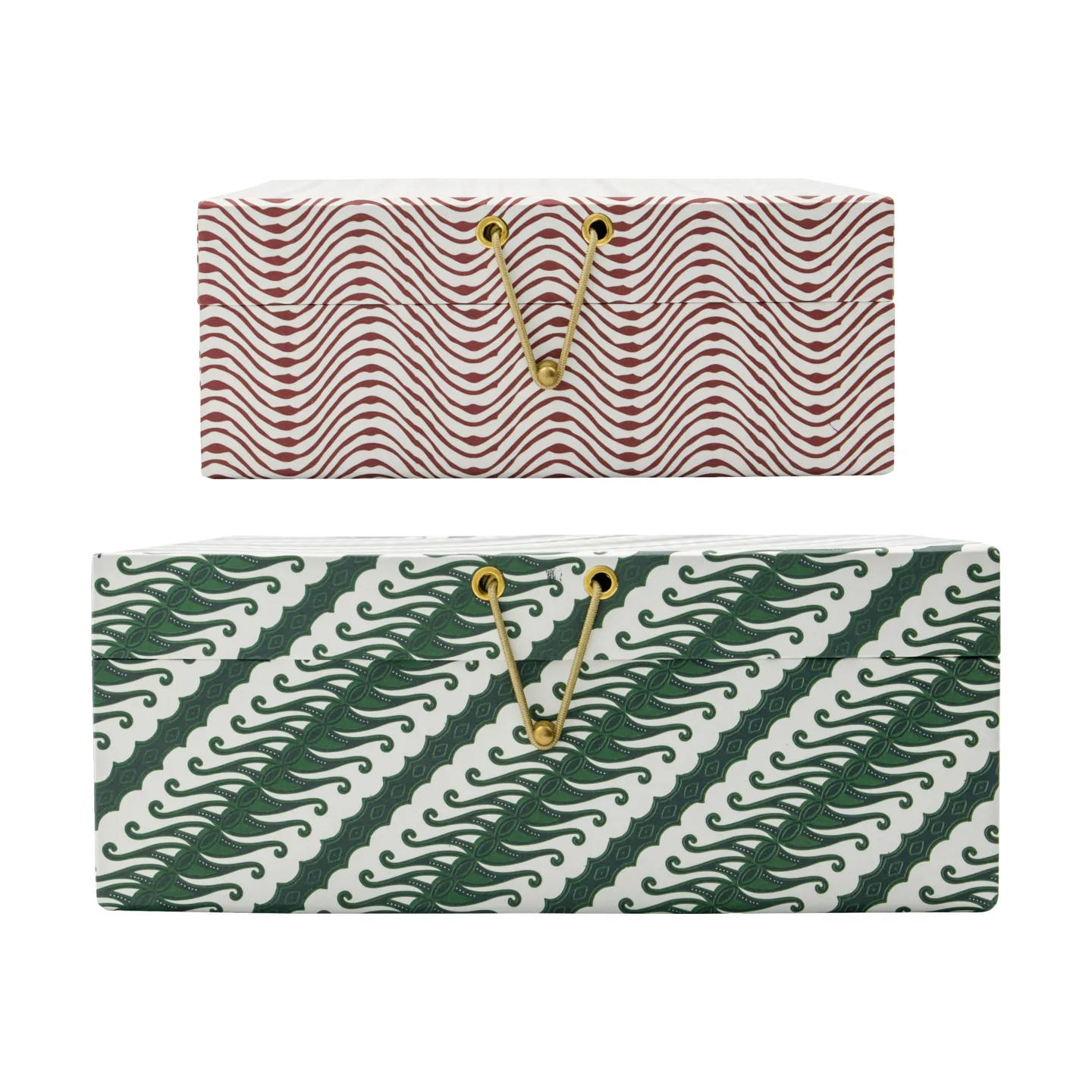 Keep opbergdozen rood-groen, 2-delig House Doctor