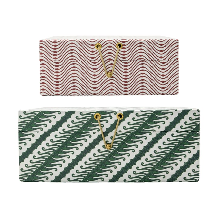 Keep opbergdozen rood-groen - 2-delig - House Doctor