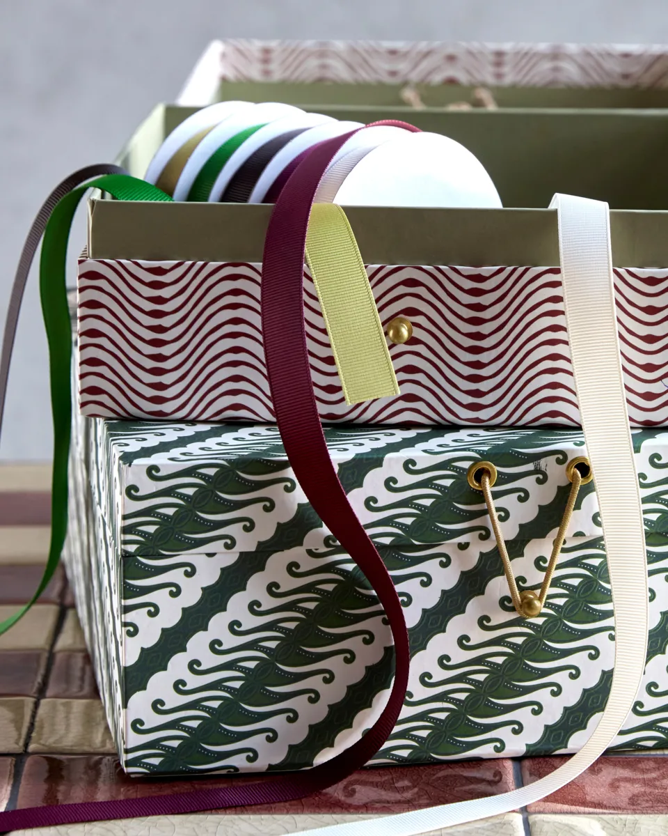 Keep opbergdozen rood-groen, 2-delig House Doctor