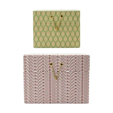 Keep opbergdozen rood-khaki - 2-delig - House Doctor