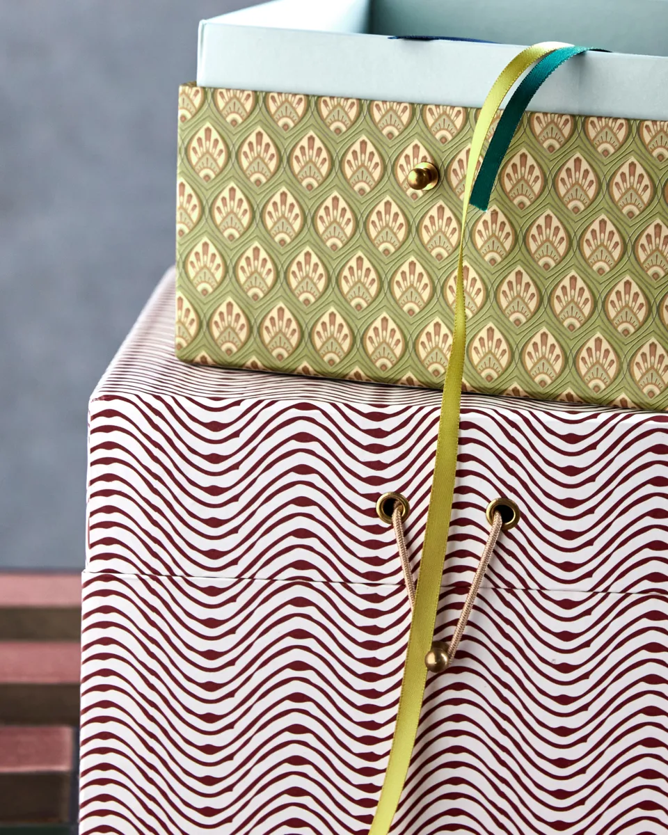 Keep opbergdozen rood-khaki, 2-delig House Doctor