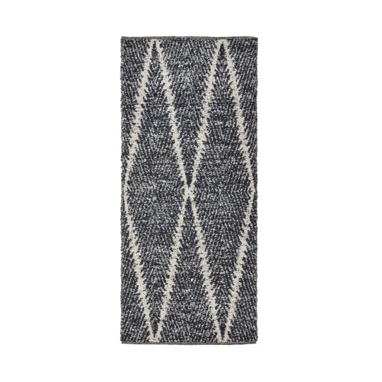 Kin vloerkleed, Zwart-off white, 90x200 cm House Doctor