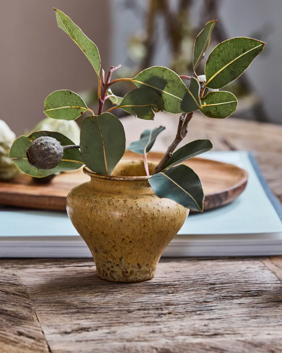 Kolo vaas 8,5 cm, Mosterdgeel House Doctor