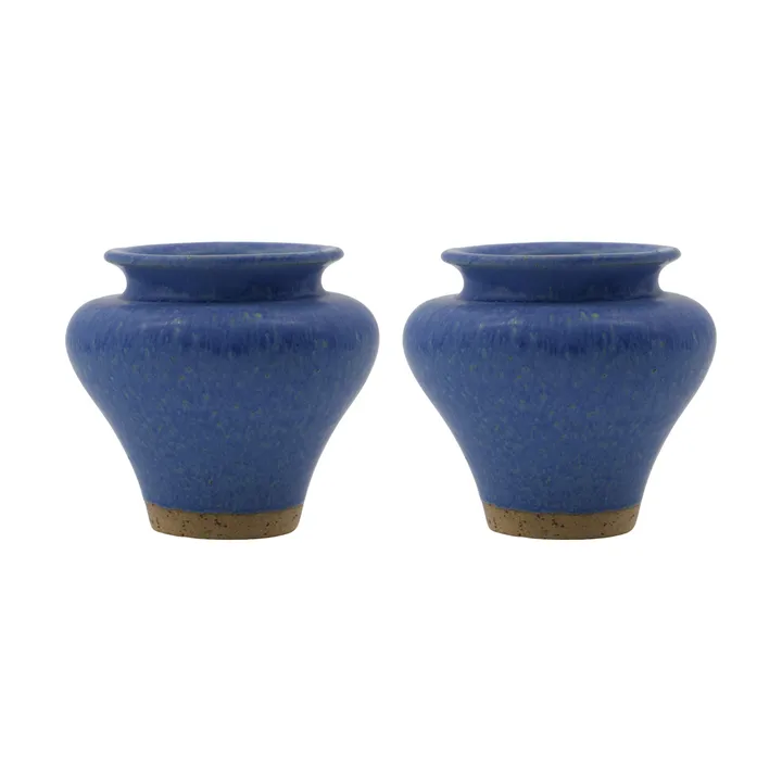 Kolo vaas - Blauw, 8,5 cm, 2-pack - House Doctor