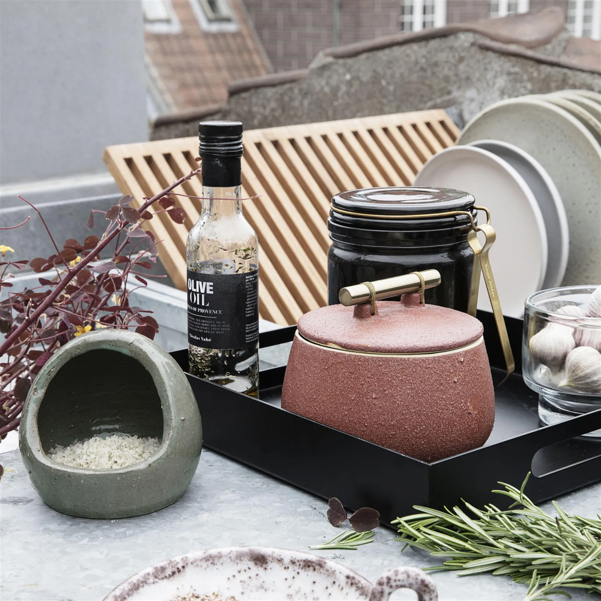 Lake bord grijs, 15,2 cm. House Doctor