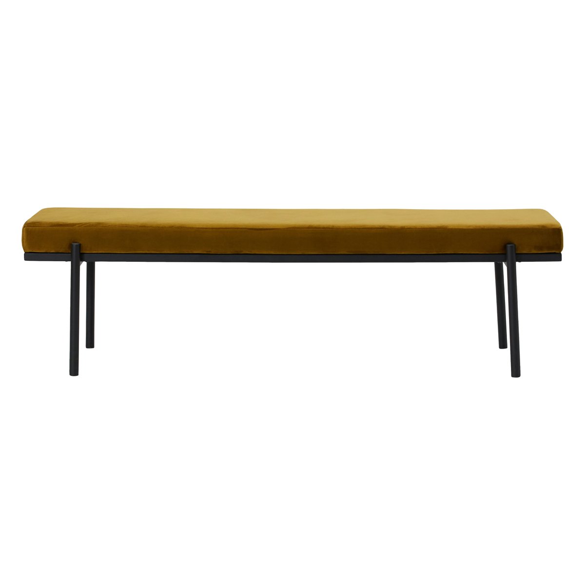 House Doctor Lao bankje 160 cm Dark olive | Scandinavisch Interieur | Banken | Geel