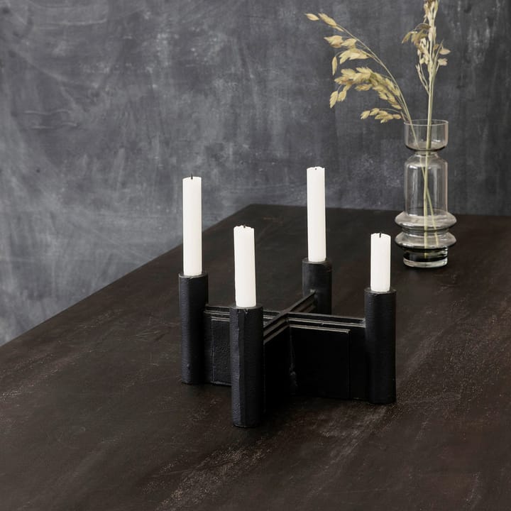 Layers kaarsenhouder 14 cm, Zwart House Doctor
