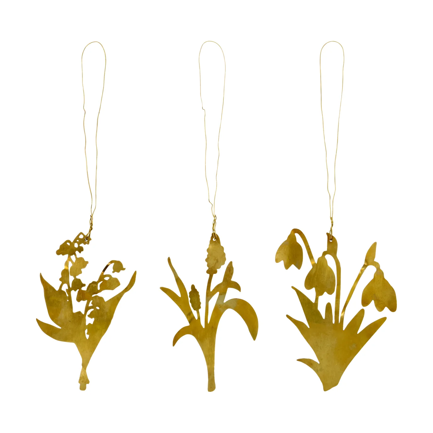 Lilly decoratiehanger 3-delig, Antiek messing House Doctor