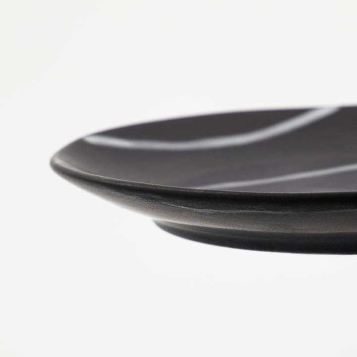 Line bordje Ø19,5 cm, Zwart-bruin House Doctor
