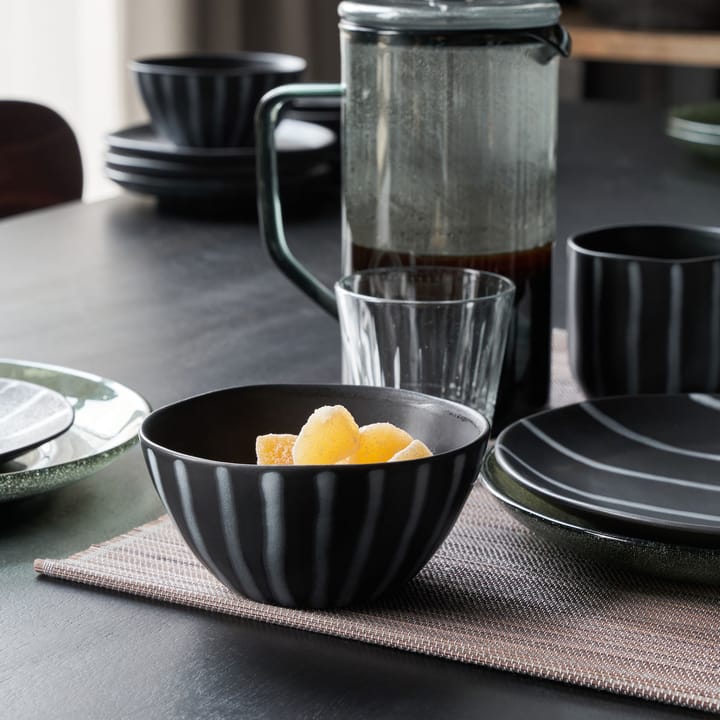 Line kom Ø12 cm, Zwart-bruin House Doctor