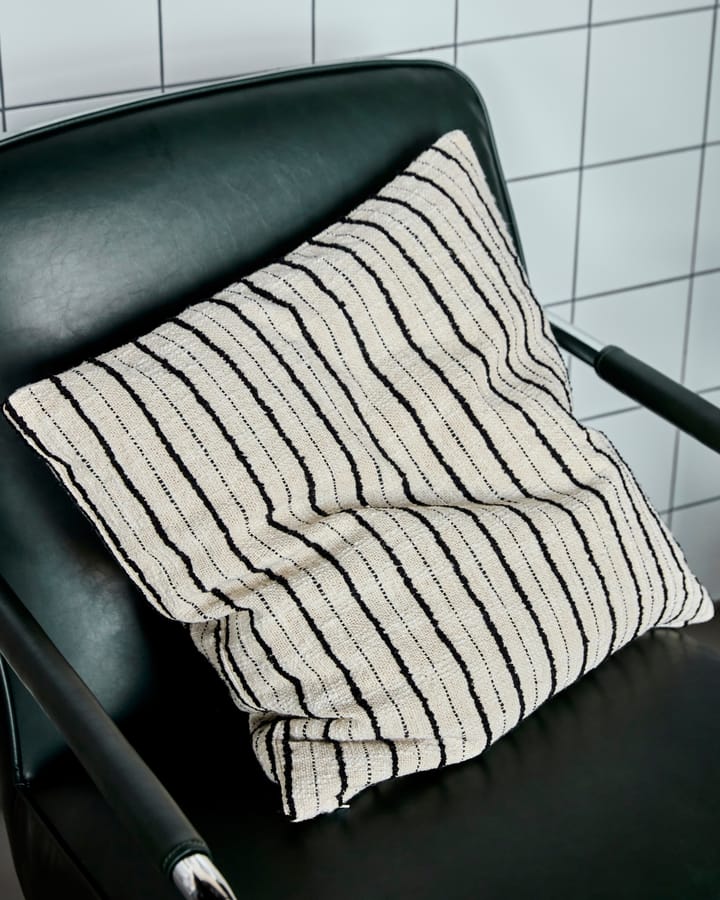 Lines kussensloop 50x50 cm, Zwart-off-white House Doctor