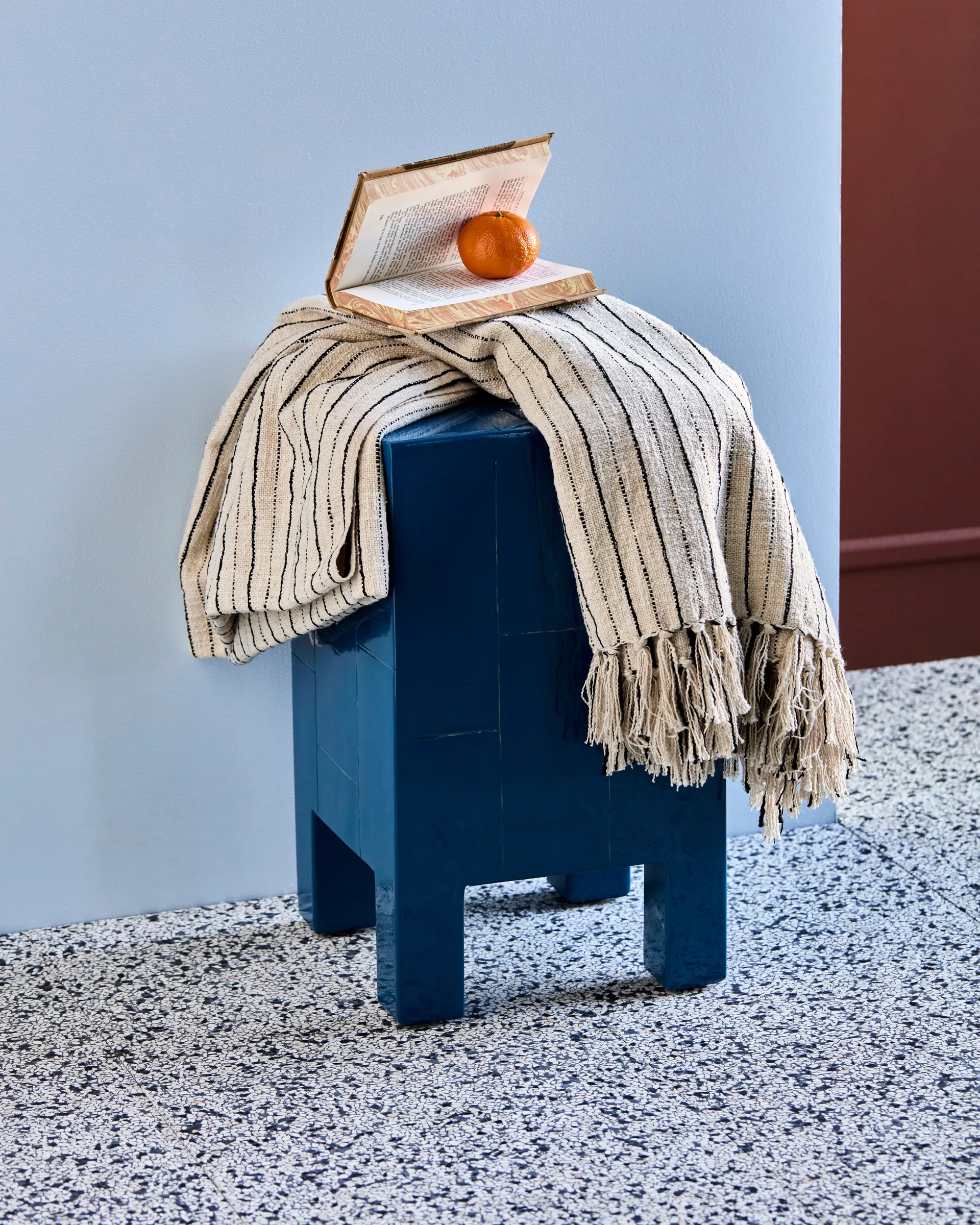 Lines overtrek 130x180 cm, Zwart-off-white House Doctor