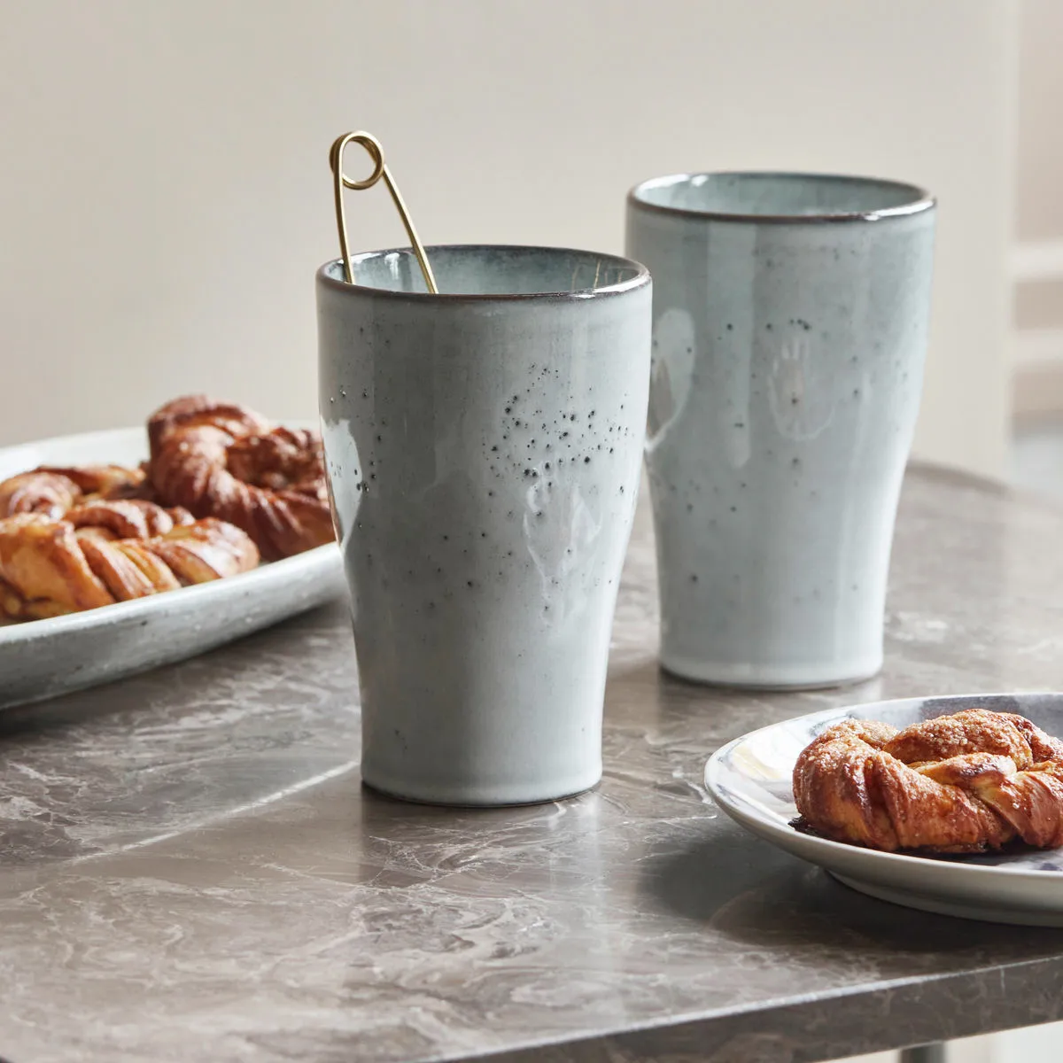 Liss thermosmok 14 cm 2-pack, Lichtgrijs House Doctor