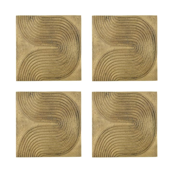List wandkunst 4-pack - Antiek messing - House Doctor