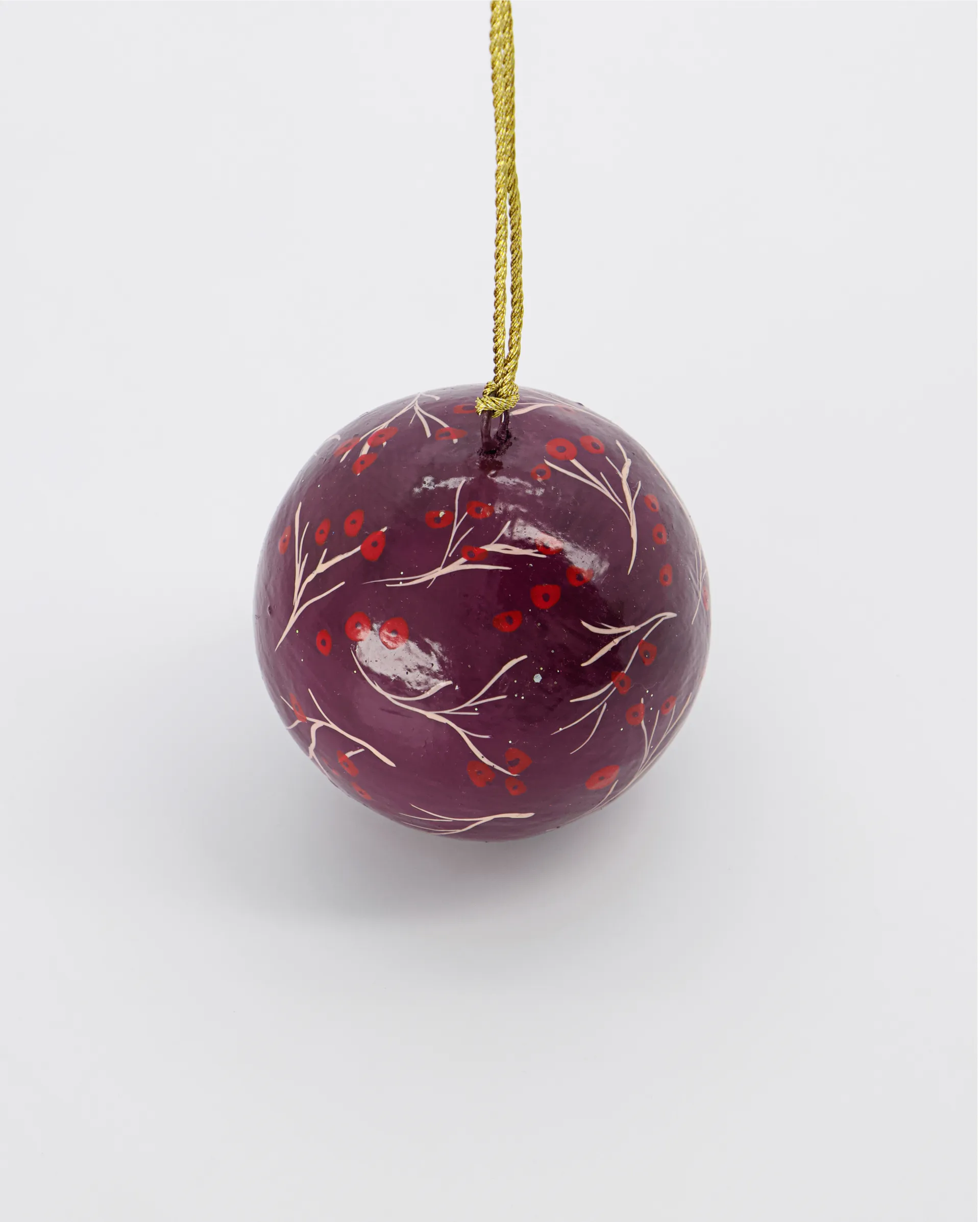 Mache kerstbal Ø5 cm, Rood House Doctor