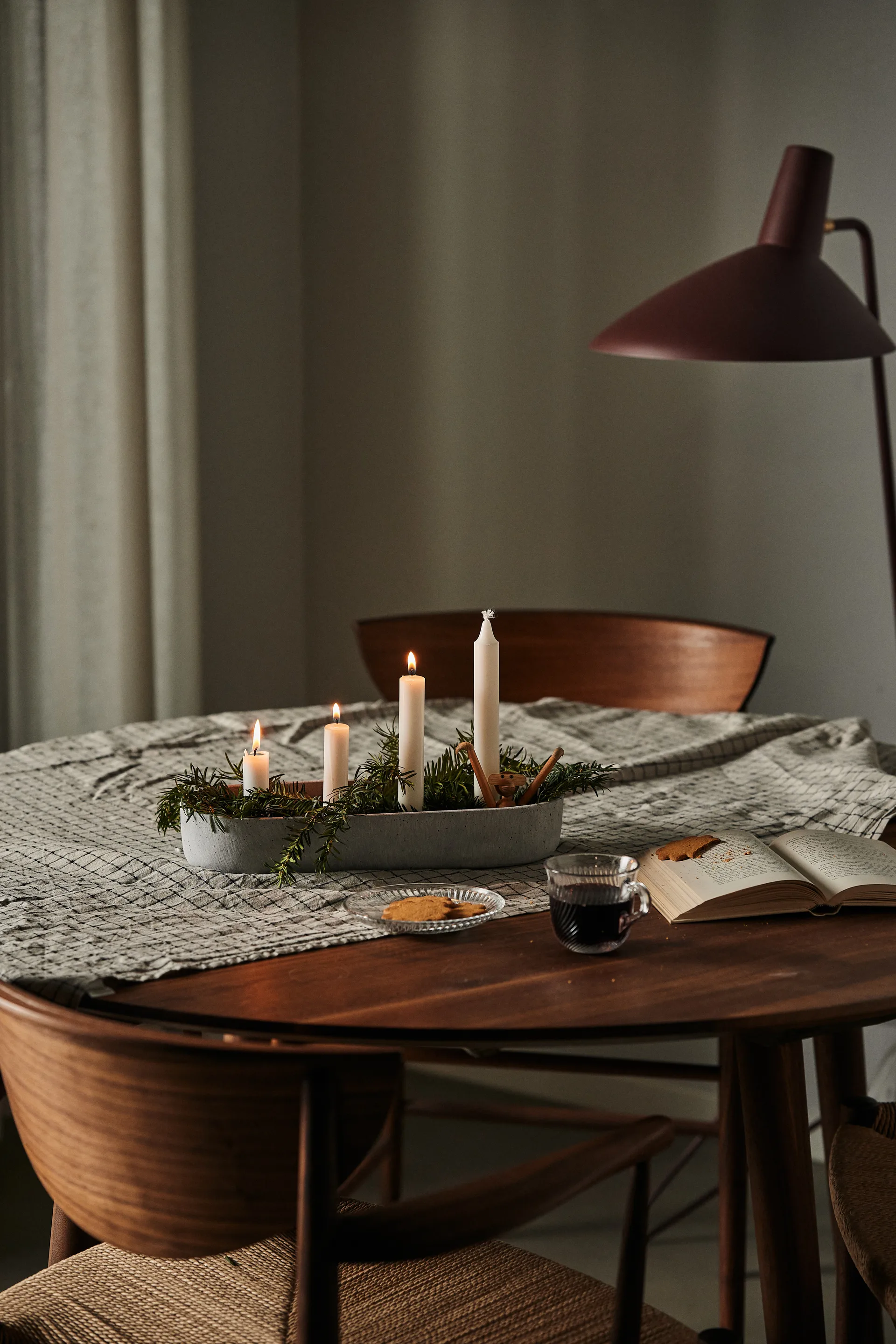 Marb adventskandelaar 13x35 cm, Beton House Doctor