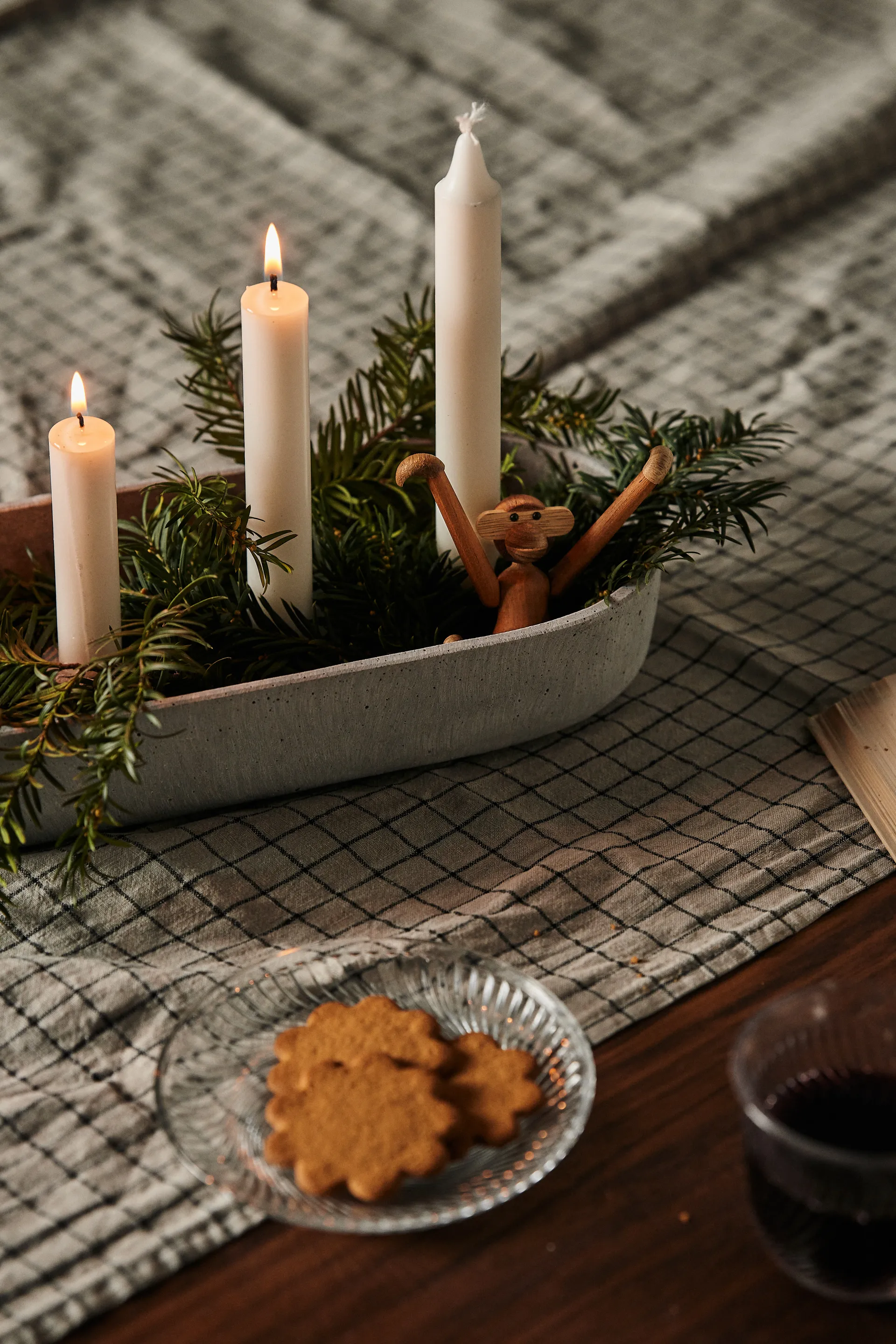 Marb adventskandelaar 13x35 cm, Beton House Doctor