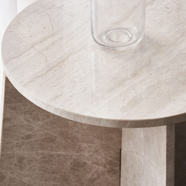 Marb bijzettafeltje 48x48x40 cm, Beige marmer House Doctor