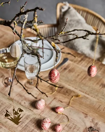 Marble paaseieren 6-delig - Burned red - House Doctor